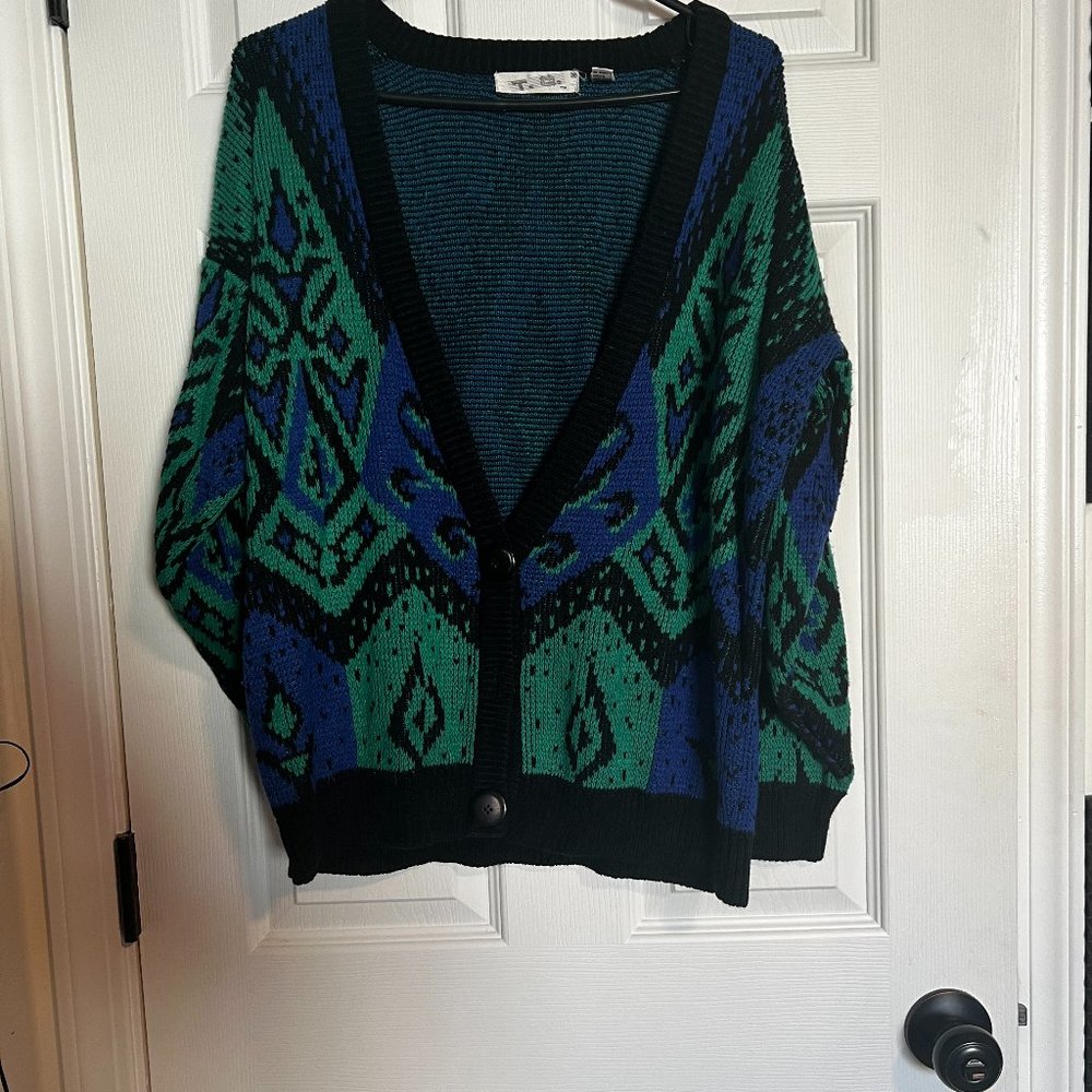 Unique Pattern Knit Cardigan - Medium/Large